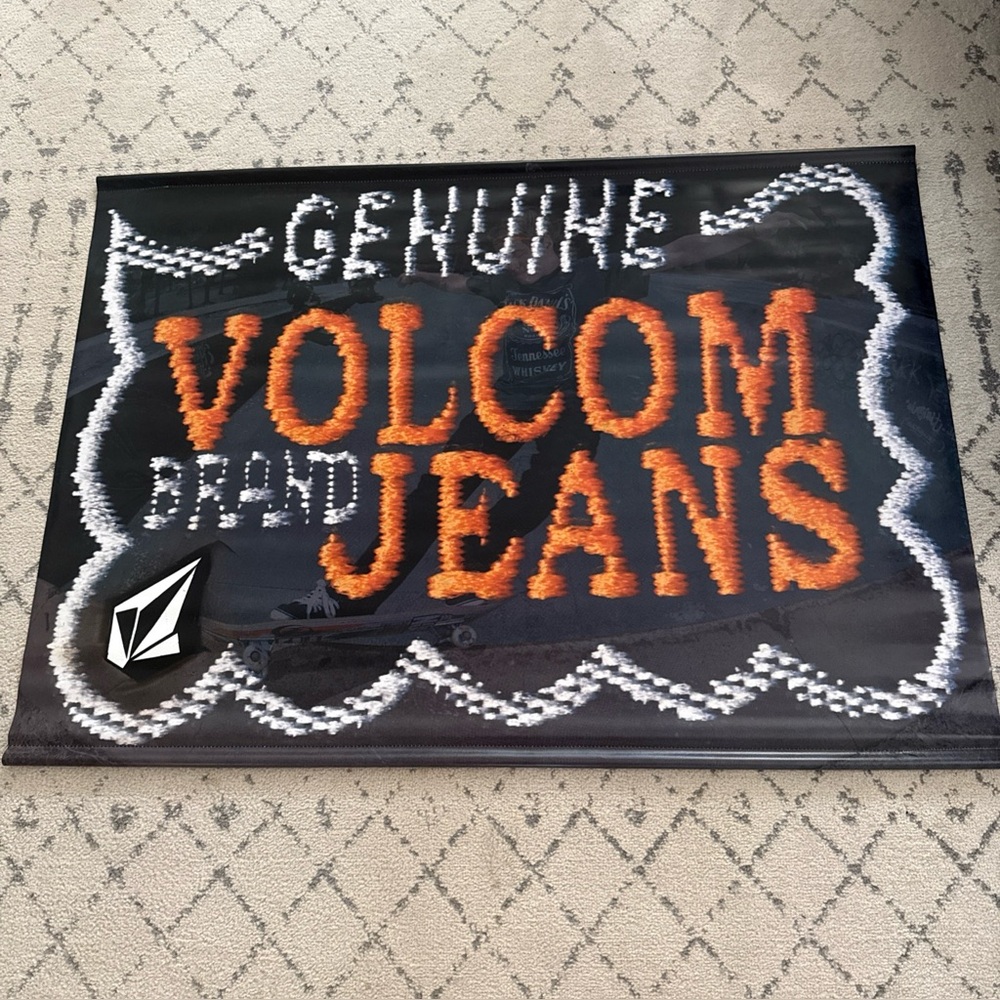 Volcom Brand Jeans & Jack Daniels AUTHORIZED DEALER STORE BANNER VINYL SIGN